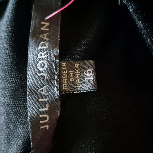 Julia Jordan  Dot Mesh Sleeve Velet Shift Dress Sz.16 NWT - Picture 6 of 8